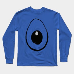AVOCADO B&W different color background Long Sleeve T-Shirt